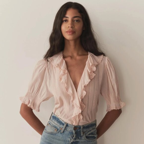 Dôen NWT Henri Blouse in Blush Size M - Picture 1 of 5